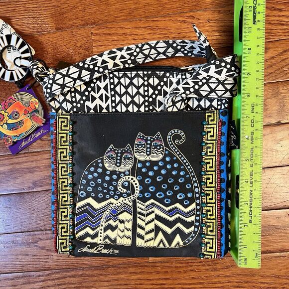 LAUREL BURCH Cat Kitten Egyptian Turquoise Crossbody Purse NWT - Picture 4 of 11